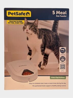 NEW IN BOX PETSAFE 5 Meal Automatic Pet Feeder Digital Timer Portion Control
